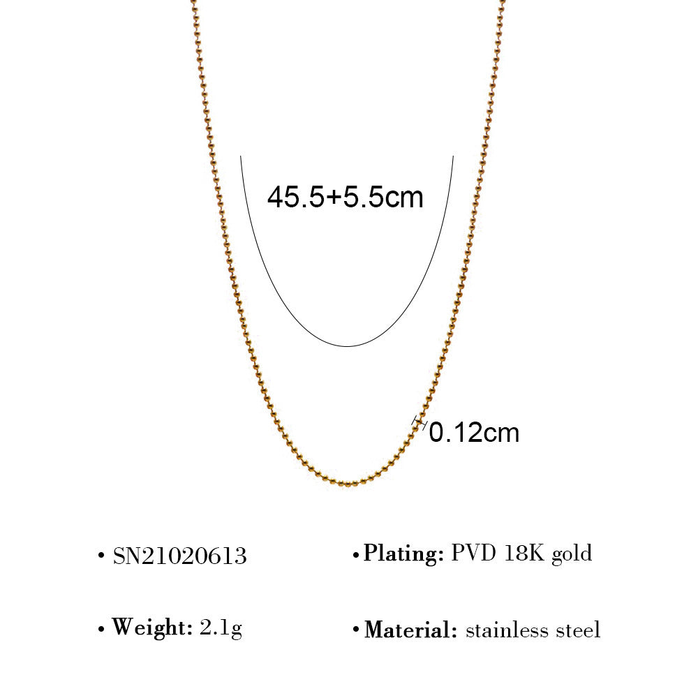 18K Gold Plated Titanium Steel Crystal Pendant Necklace | Sunflower & Round Pendant, Trendy Fashion Jewelry