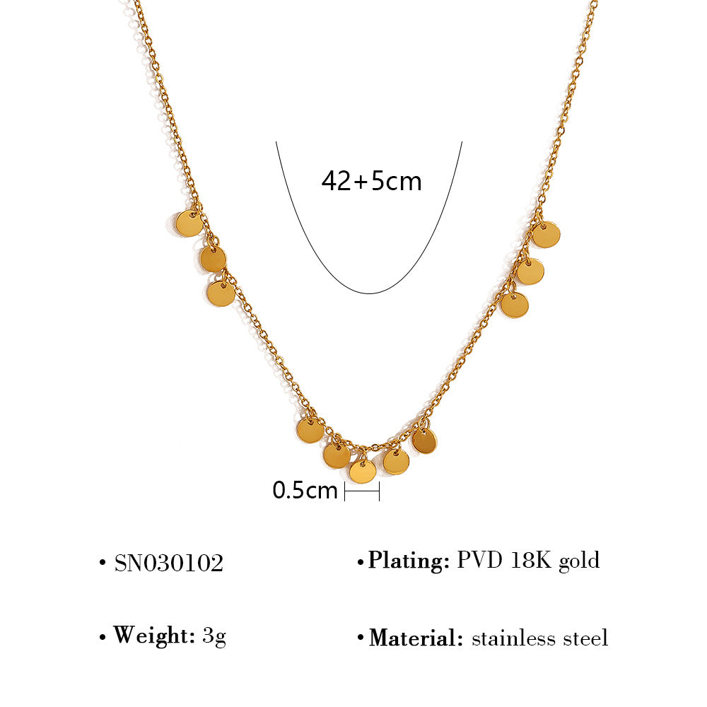 18K Gold Plated Stainless Steel Necklace Collection – Pearl, Tassel & Crystal Pendant Fashion Jewelry