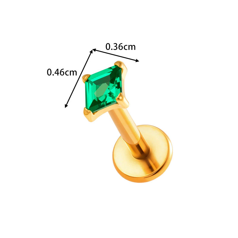 G23/F136 Titanium Zircon Star & Geometric Lip & Cartilage Piercing | Stylish & Hypoallergenic Jewelry