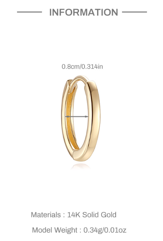 14K Gold Classic Round Stud Earrings – Minimal & Elegant