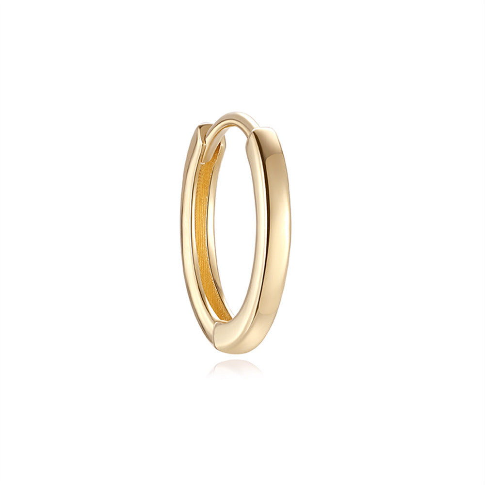 14K Gold Classic Round Stud Earrings – Minimal & Elegant