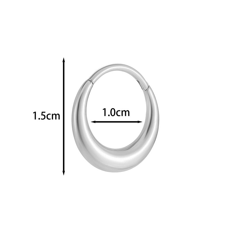 Titanium Piercing Earring – Hypoallergenic, Seamless Design for Cartilage, Helix, Daith