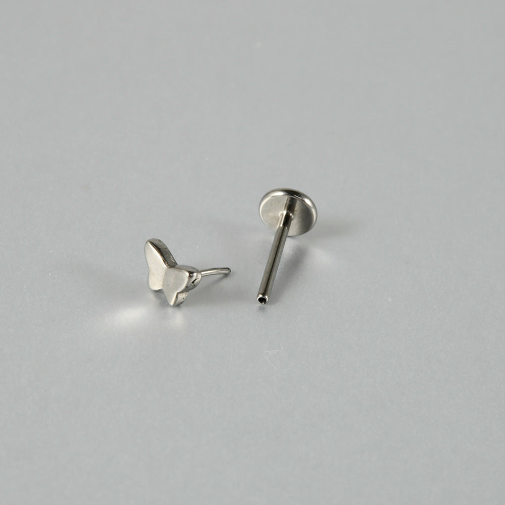 Little Butterfly Push-in Pin Flatback Labret Ear Stud Piercing