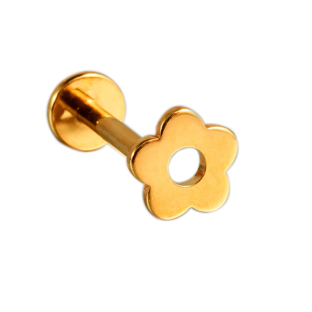 16/18/20G Little Simple Flower Push-in Pin Labret Ear piercings