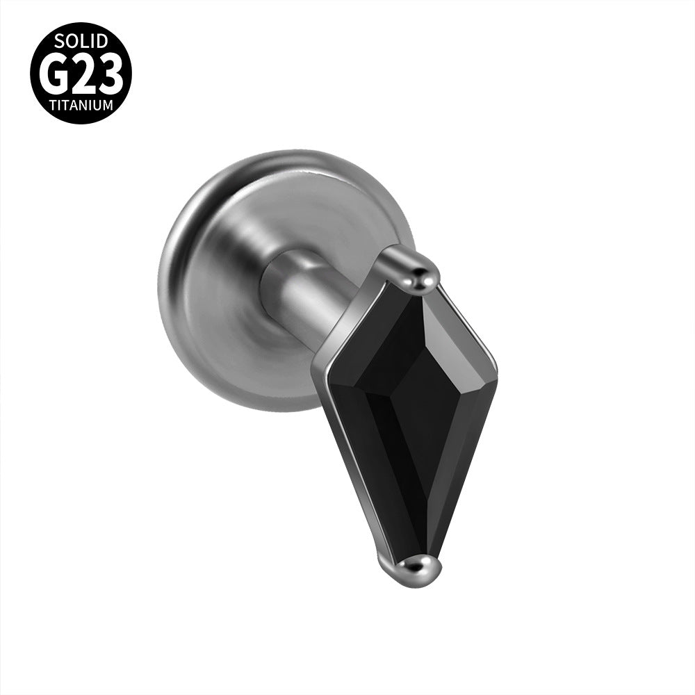 Multi-color Crystal G23 Flatback Threadless Labret Ear Piercings