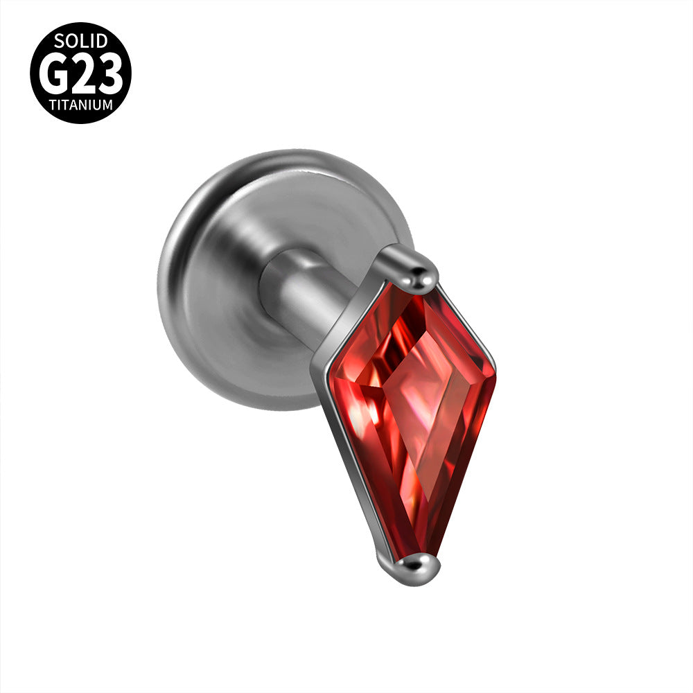 Multi-color Crystal G23 Flatback Threadless Labret Ear Piercings
