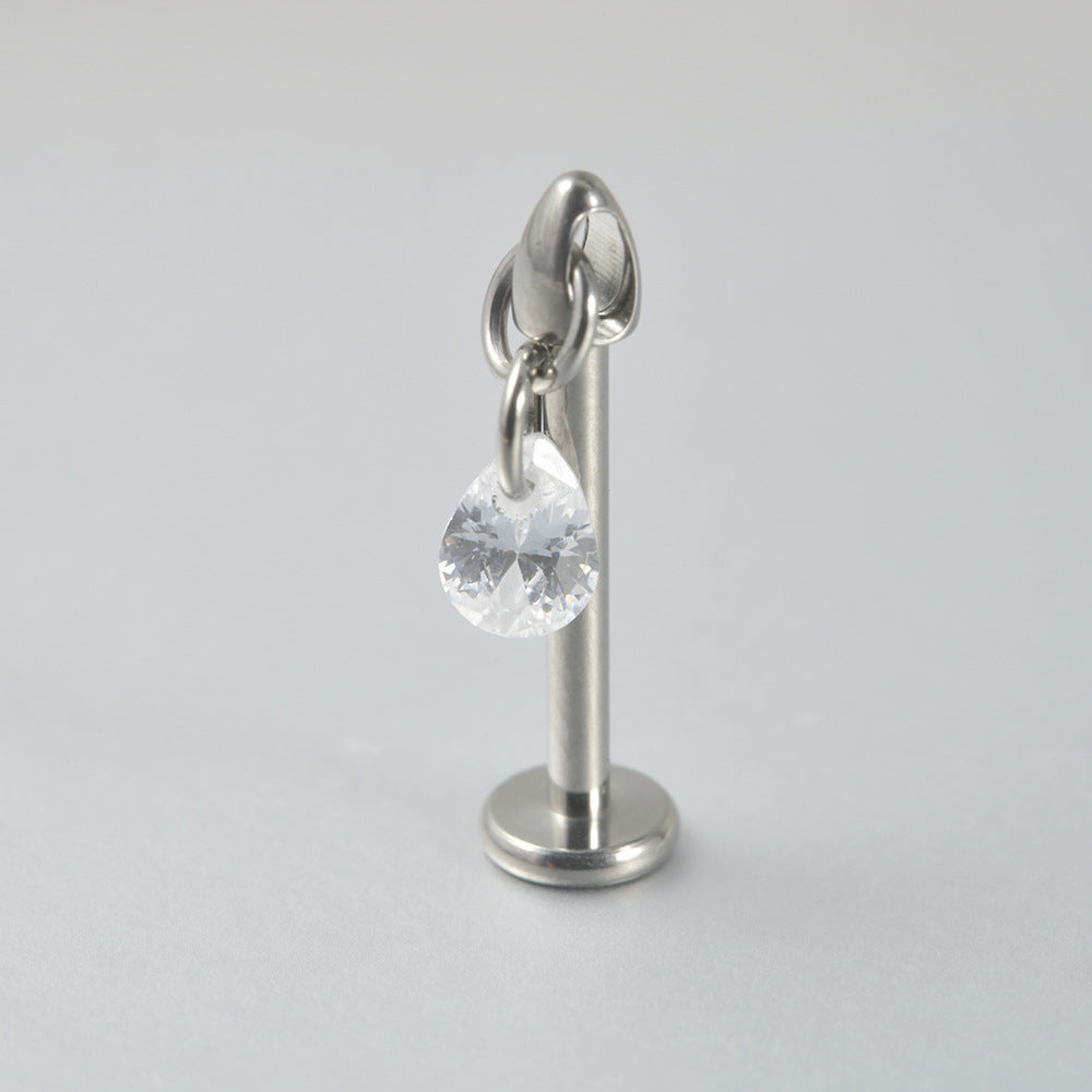 Star/Heart/Waterdrop Pendant Ear Rook Threadless Piercing