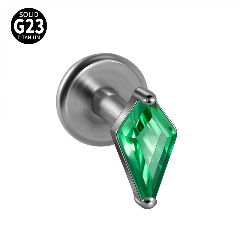 Multi-color Crystal G23 Flatback Threadless Labret Ear Piercings