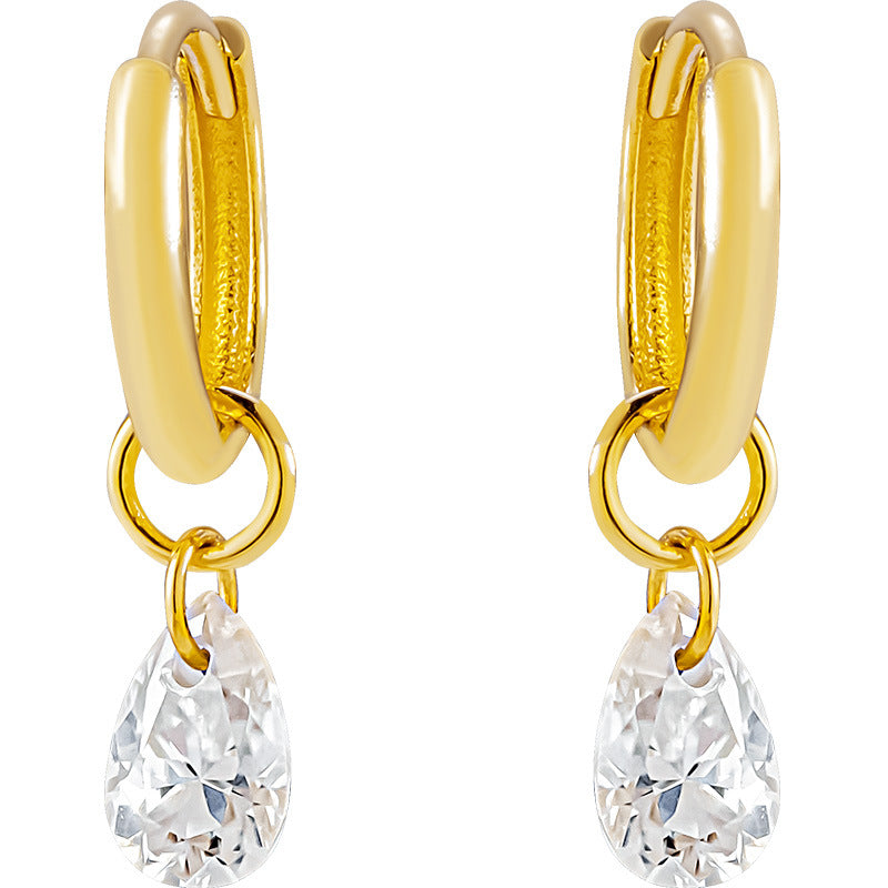 14K Solid Gold Moissanite stone for simple pendant Huggies Earrings