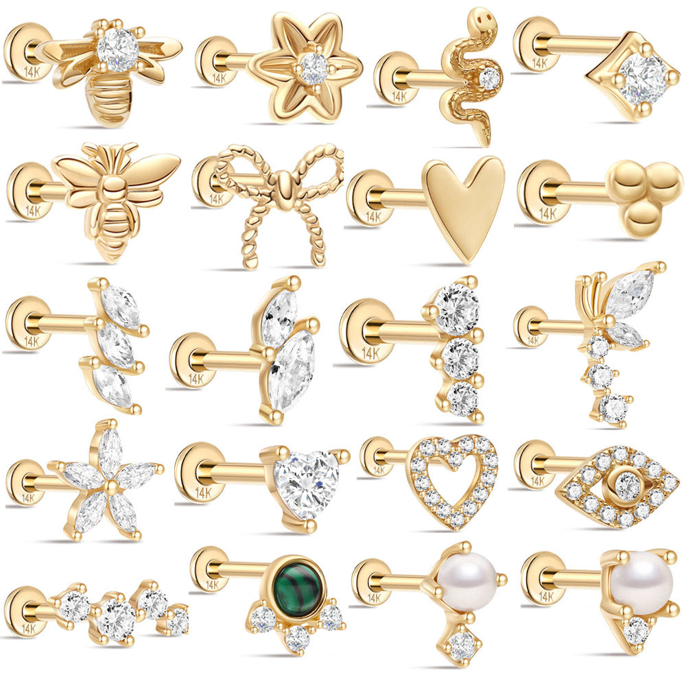 14K GOLD EARRINGS STUDS