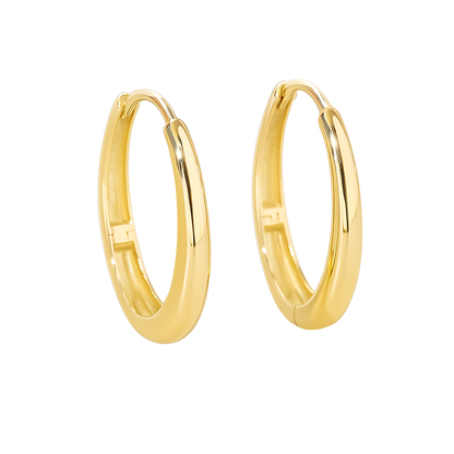 14K Gold Minimalist Circle Earrings – Lightweight Studs for Everyday Elegance