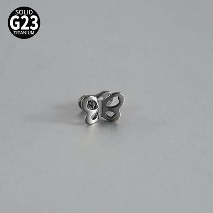 ASTM F136 Titanium Hollow Butterfly Dermal Anchor – Internally Threaded Surface Piercing Jewelry