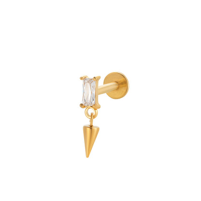Titanium Screw-In Flat Disc Piercing Stud – Threaded Flat Back Earring for Cartilage & Lobe