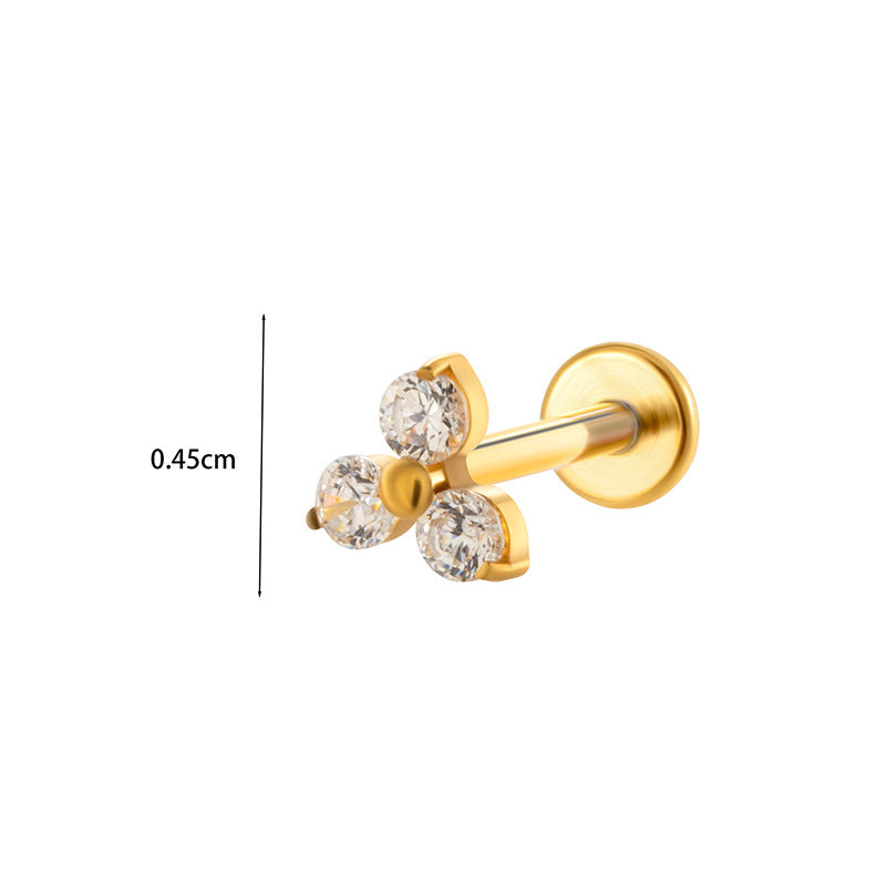 Flat-Top Titanium Screw-In Piercing Stud – Hypoallergenic Flat Back Jewelry