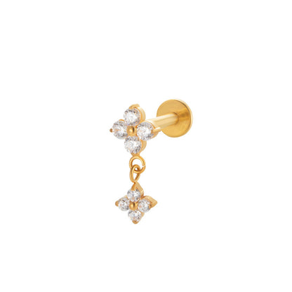 Titanium Screw-In Flat Disc Piercing Stud – Threaded Flat Back Earring for Cartilage & Lobe