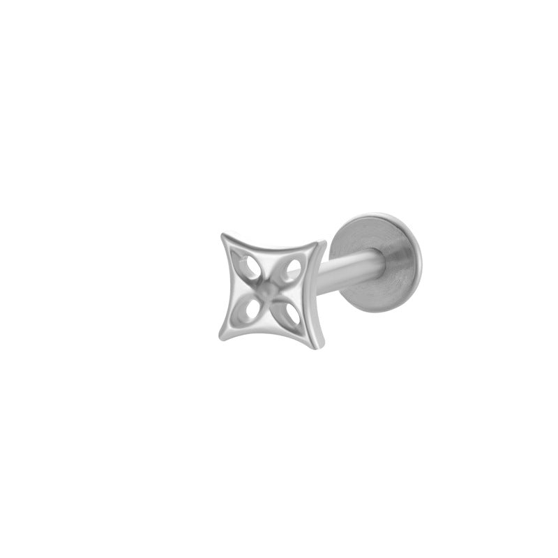Titanium Screw-In Flat Disc Piercing Stud – Threaded Flat Back Earring for Cartilage & Lobe