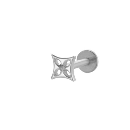 Titanium Screw-In Flat Disc Piercing Stud – Threaded Flat Back Earring for Cartilage & Lobe