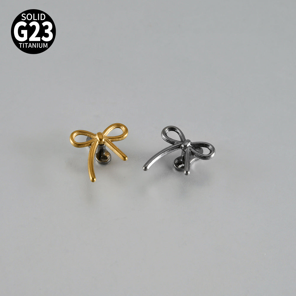 ASTM F136 Titanium Bow Dermal Anchor – Minimal Sweet Collarbone Skin Implant Jewelry