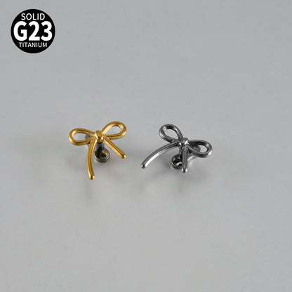 ASTM F136 Titanium Bow Dermal Anchor – Minimal Sweet Collarbone Skin Implant Jewelry