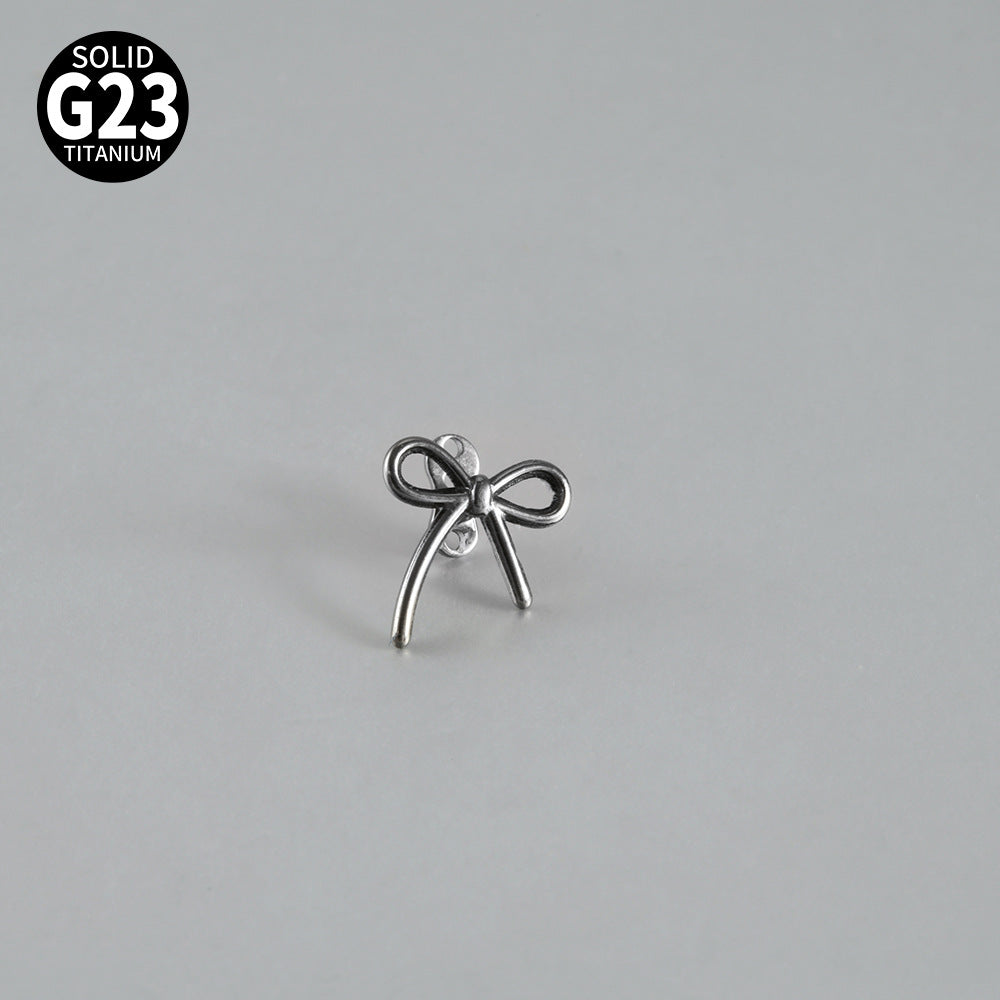 ASTM F136 Titanium Bow Dermal Anchor – Minimal Sweet Collarbone Skin Implant Jewelry