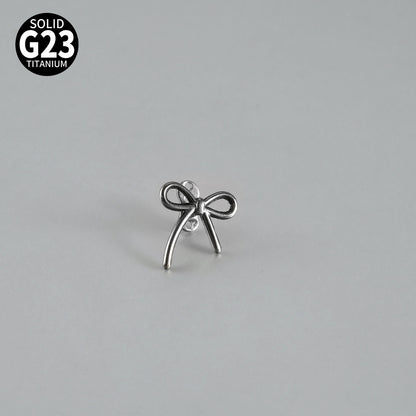 ASTM F136 Titanium Bow Dermal Anchor – Minimal Sweet Collarbone Skin Implant Jewelry