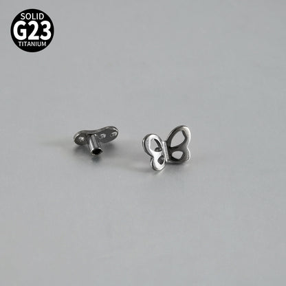 ASTM F136 Titanium Hollow Butterfly Dermal Anchor – Internally Threaded Surface Piercing Jewelry
