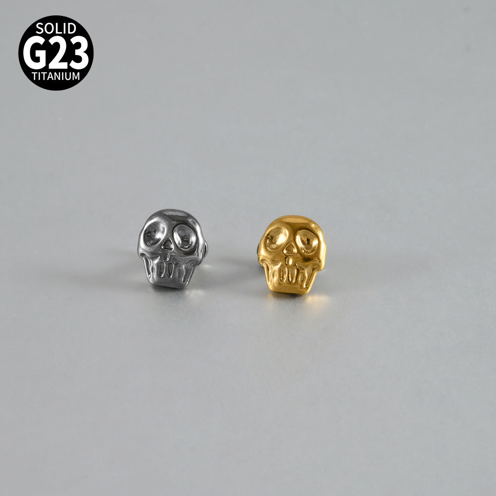ASTM F136 Titanium Skull Dermal Anchor Implant – Punk Style Skin Implant Piercing Jewelry