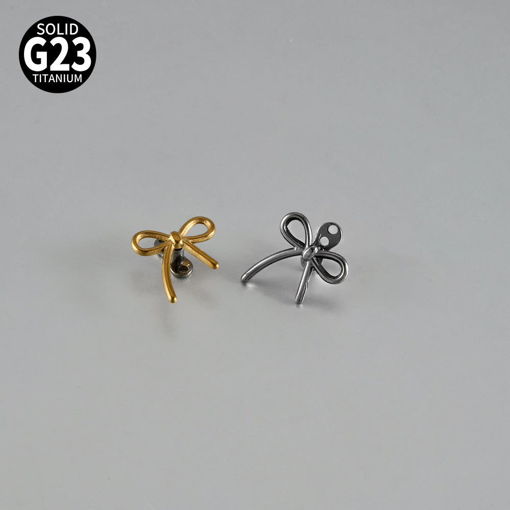 ASTM F136 Titanium Bow Dermal Anchor – Minimal Sweet Collarbone Skin Implant Jewelry