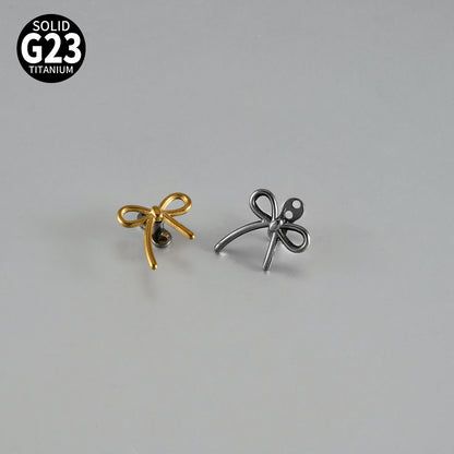 ASTM F136 Titanium Bow Dermal Anchor – Minimal Sweet Collarbone Skin Implant Jewelry