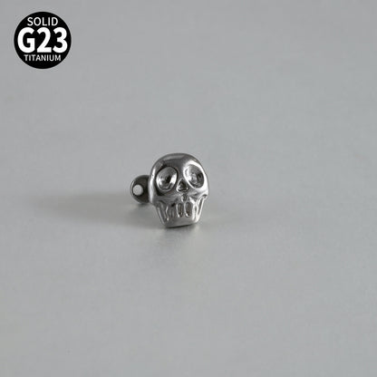 ASTM F136 Titanium Skull Dermal Anchor Implant – Punk Style Skin Implant Piercing Jewelry