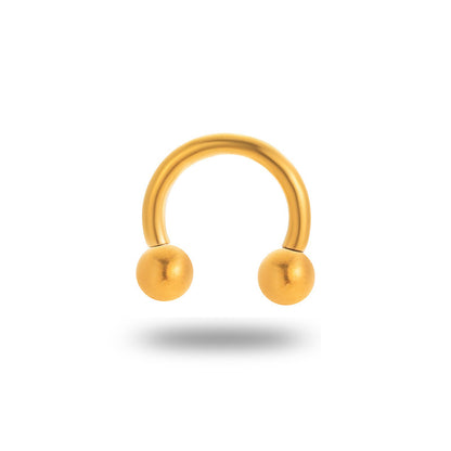 G23/F136 Titanium  Internal Thread Horseshoe Nose Ring – Stylish Cartilage & Nose Piercing Jewelry