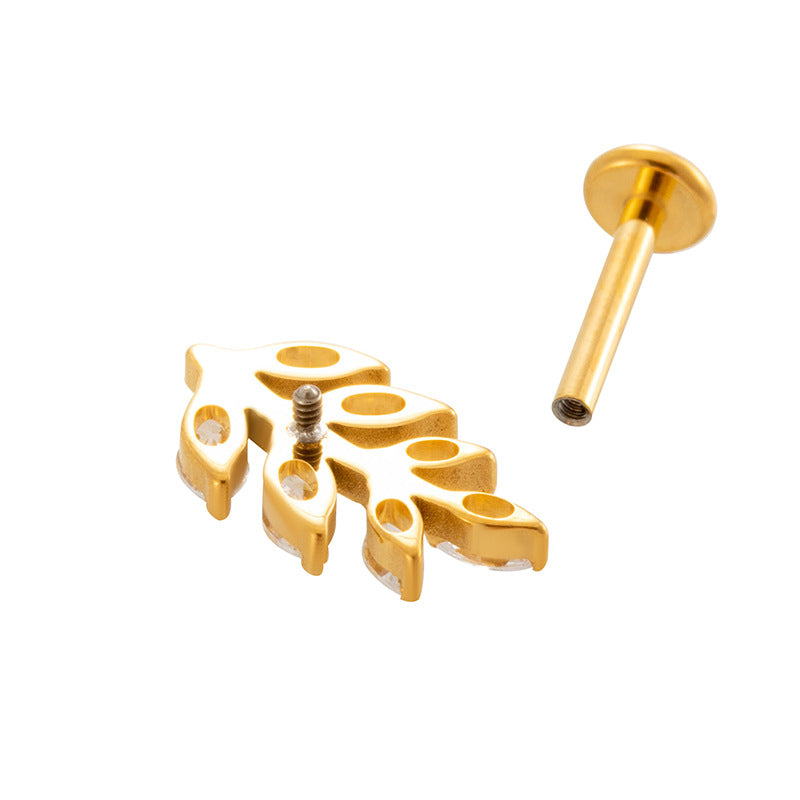 Flat-Top Titanium Screw-In Piercing Stud – Hypoallergenic Flat Back Jewelry