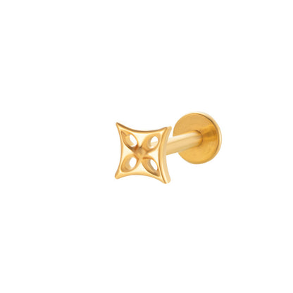 Titanium Screw-In Flat Disc Piercing Stud – Threaded Flat Back Earring for Cartilage & Lobe