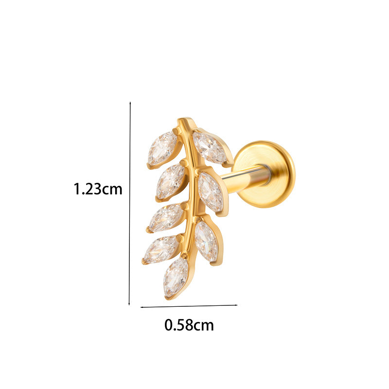 Flat-Top Titanium Screw-In Piercing Stud – Hypoallergenic Flat Back Jewelry