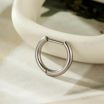 G23 Titanium 8-12mm Semi-Circular Threaded Stud Earrings – Trendy and Versatile Piercing Jewelry for  Cartilage Piercings