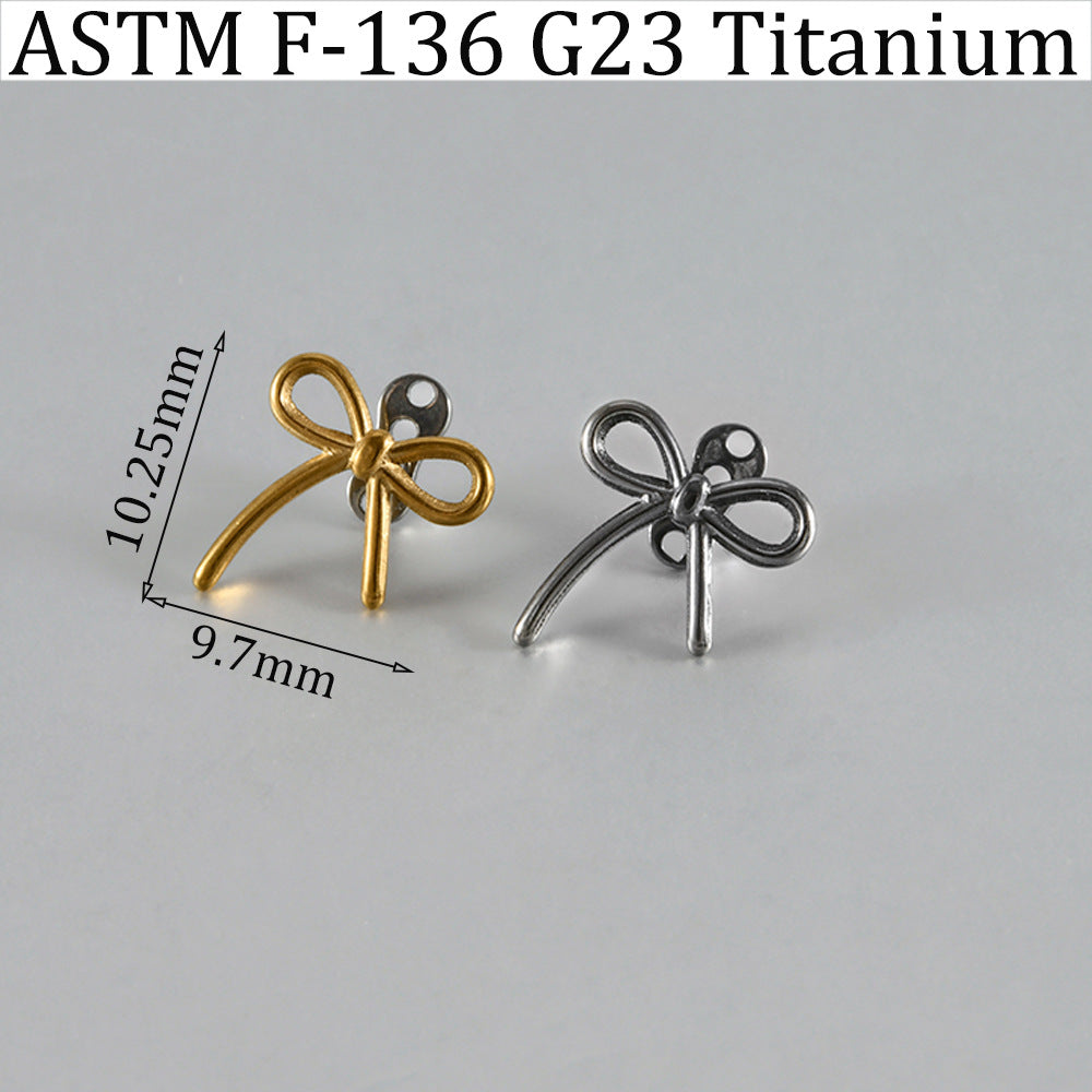 ASTM F136 Titanium Bow Dermal Anchor – Minimal Sweet Collarbone Skin Implant Jewelry
