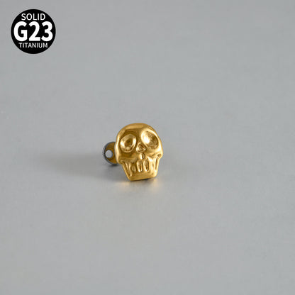 ASTM F136 Titanium Skull Dermal Anchor Implant – Punk Style Skin Implant Piercing Jewelry