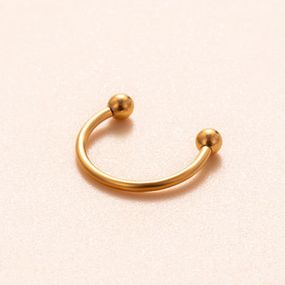 G23/F136 Titanium  Internal Thread Horseshoe Nose Ring – Stylish Cartilage & Nose Piercing Jewelry