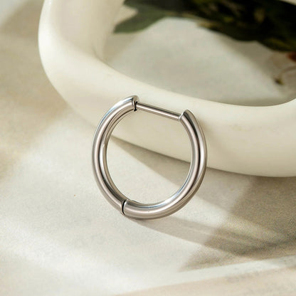 G23 Titanium 8-12mm Semi-Circular Threaded Stud Earrings – Trendy and Versatile Piercing Jewelry for  Cartilage Piercings