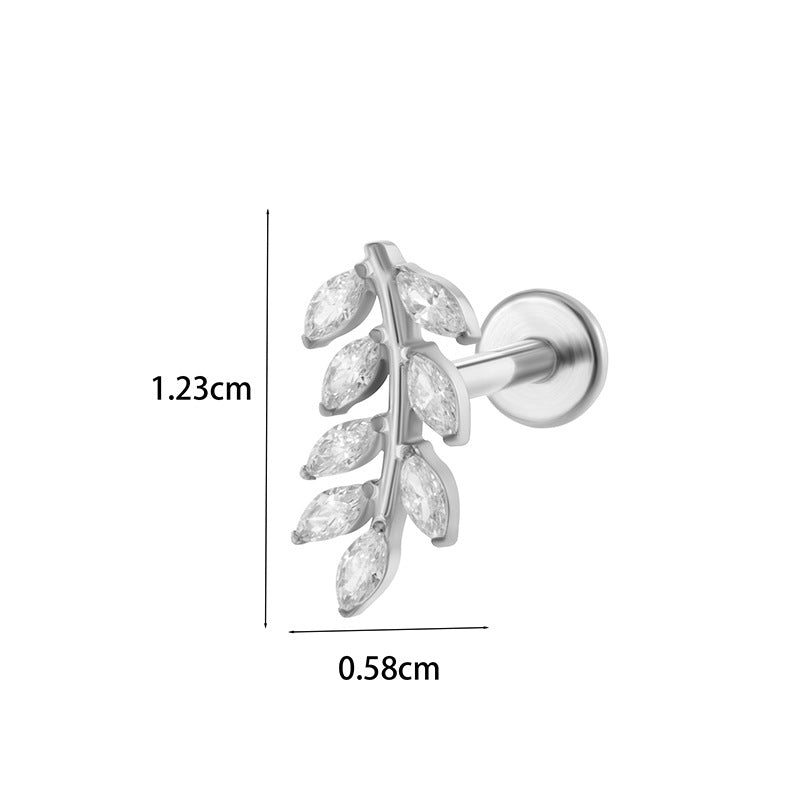Flat-Top Titanium Screw-In Piercing Stud – Hypoallergenic Flat Back Jewelry