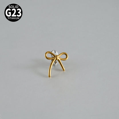 ASTM F136 Titanium Bow Dermal Anchor – Minimal Sweet Collarbone Skin Implant Jewelry