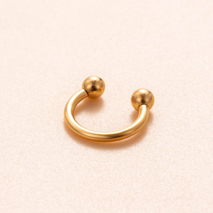 G23/F136 Titanium  Internal Thread Horseshoe Nose Ring – Stylish Cartilage & Nose Piercing Jewelry