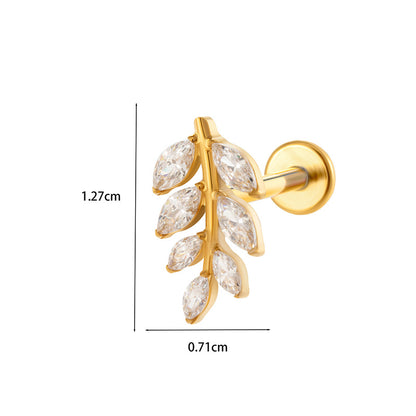 Flat-Top Titanium Screw-In Piercing Stud – Hypoallergenic Flat Back Jewelry