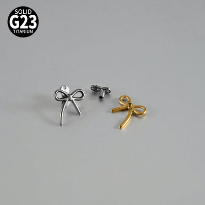 ASTM F136 Titanium Bow Dermal Anchor – Minimal Sweet Collarbone Skin Implant Jewelry