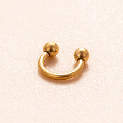 G23/F136 Titanium  Internal Thread Horseshoe Nose Ring – Stylish Cartilage & Nose Piercing Jewelry