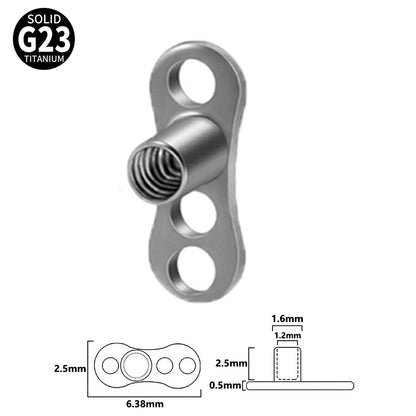 ASTM F136 Titanium Hollow Butterfly Dermal Anchor – Internally Threaded Surface Piercing Jewelry