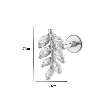 Flat-Top Titanium Screw-In Piercing Stud – Hypoallergenic Flat Back Jewelry