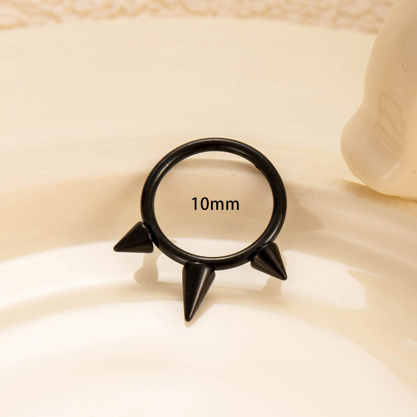 G23 Titanium Spike Hoop Earrings | Hypoallergenic Hinged Clicker Piercing Jewelry for Men & Women