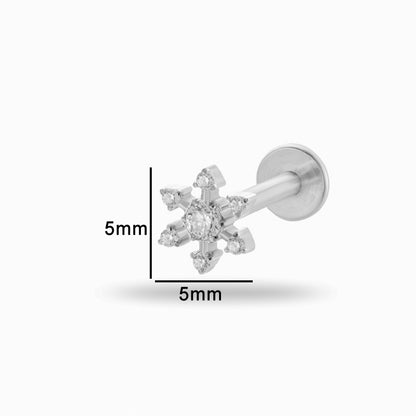 G23/F136 Titanium Zircon Lip & Cartilage Piercing Jewelry | Internally Threaded Studs | Fashionable & Hypoallergenic
