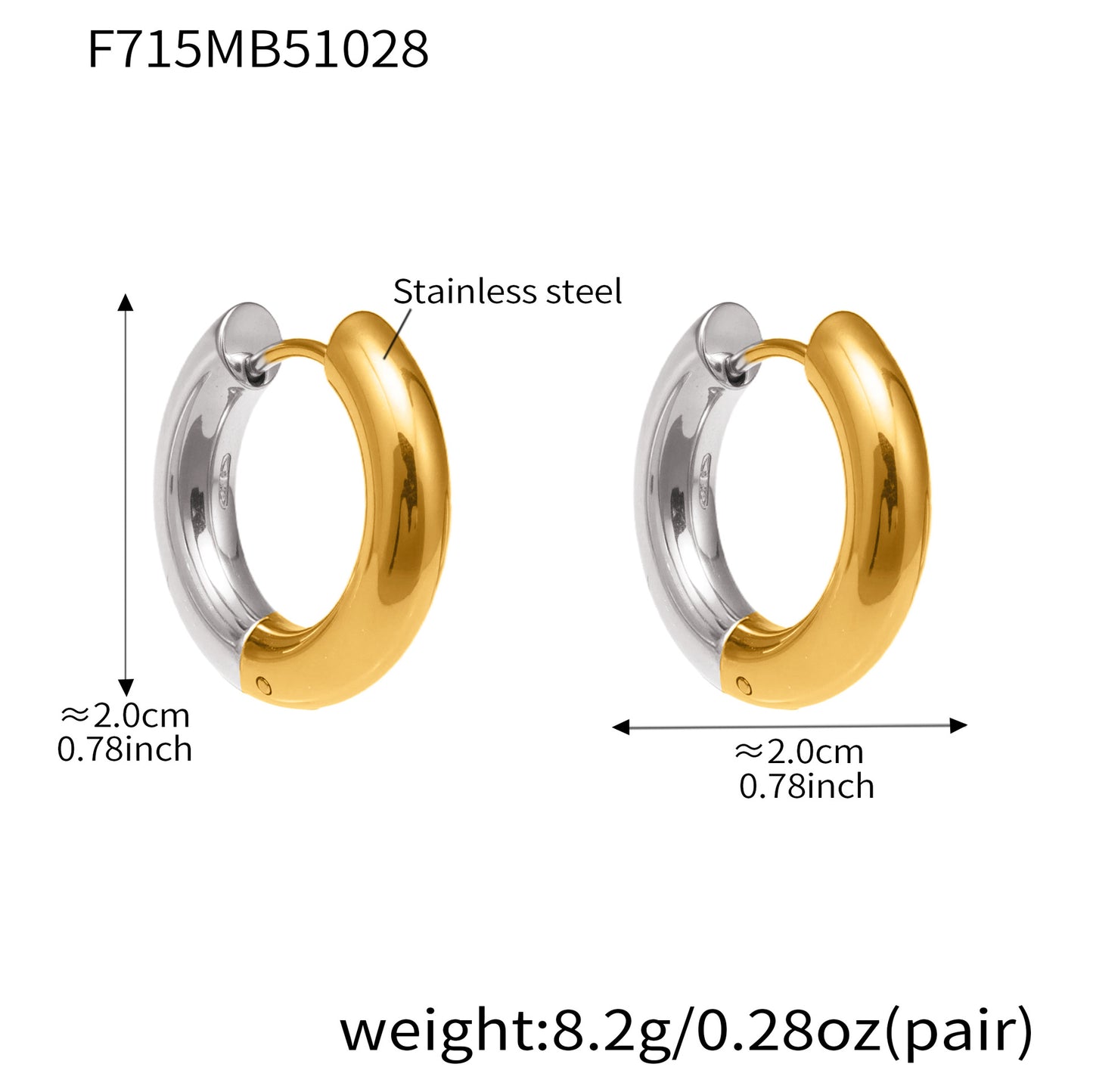 Statement Stainless Steel Hoop Earrings – Bold Geometric Circle Earrings, Modern Minimalist Jewelry for Women